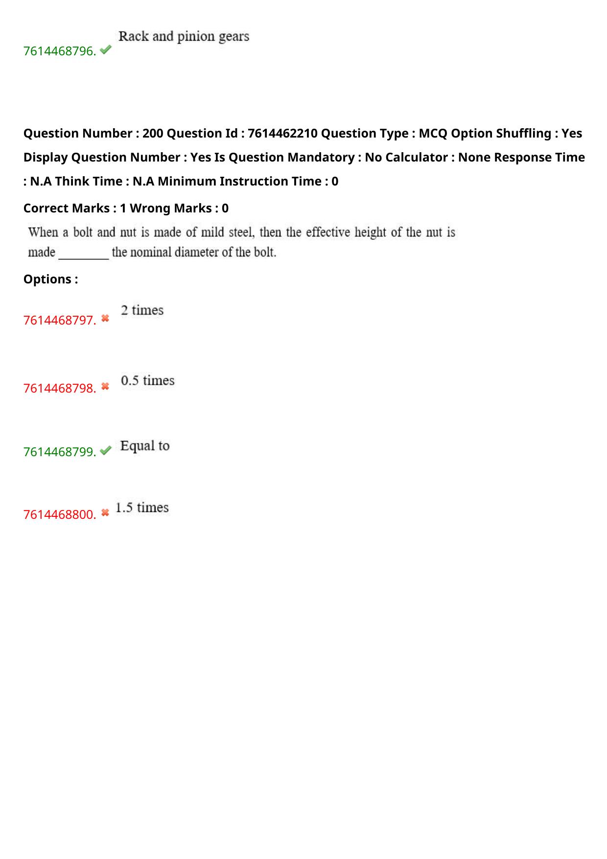 TS ECET 2024: MEC - MECHANICAL ENGINEERING Master Question Paper With Preliminary Key - Page 120