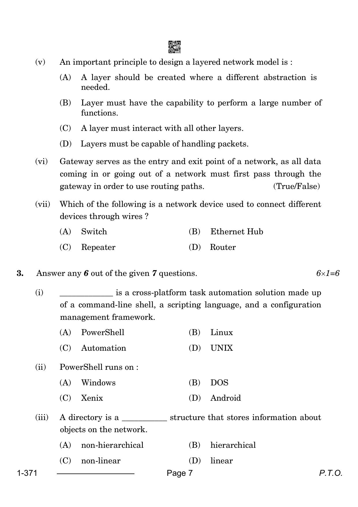 CBSE Class 12 Electronics And Hardware 2024 Question Paper - Page 7