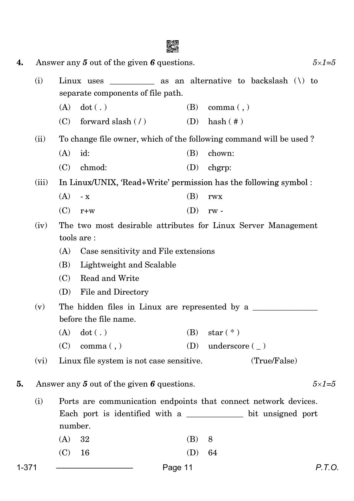 CBSE Class 12 Electronics And Hardware 2024 Question Paper - Page 11