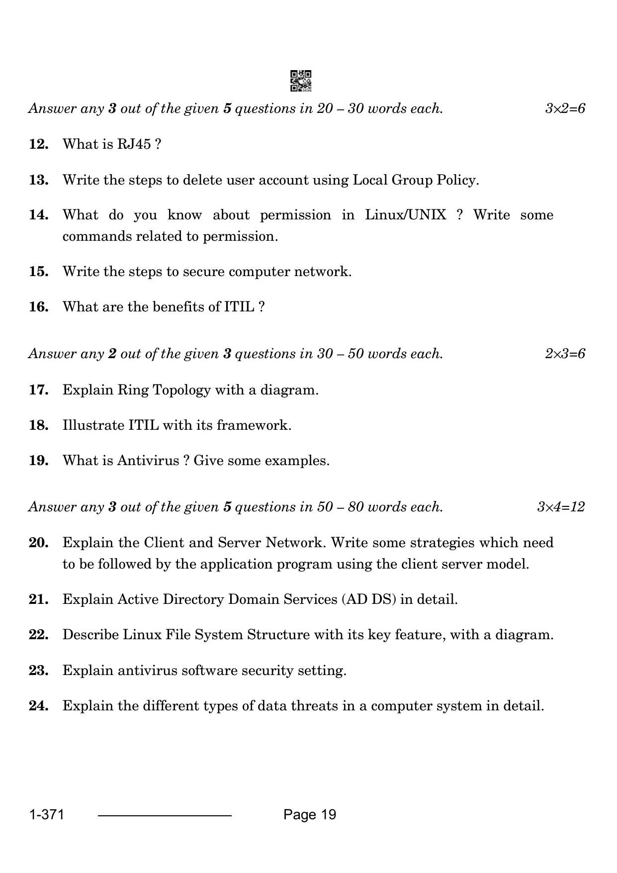 CBSE Class 12 Electronics And Hardware 2024 Question Paper - Page 19