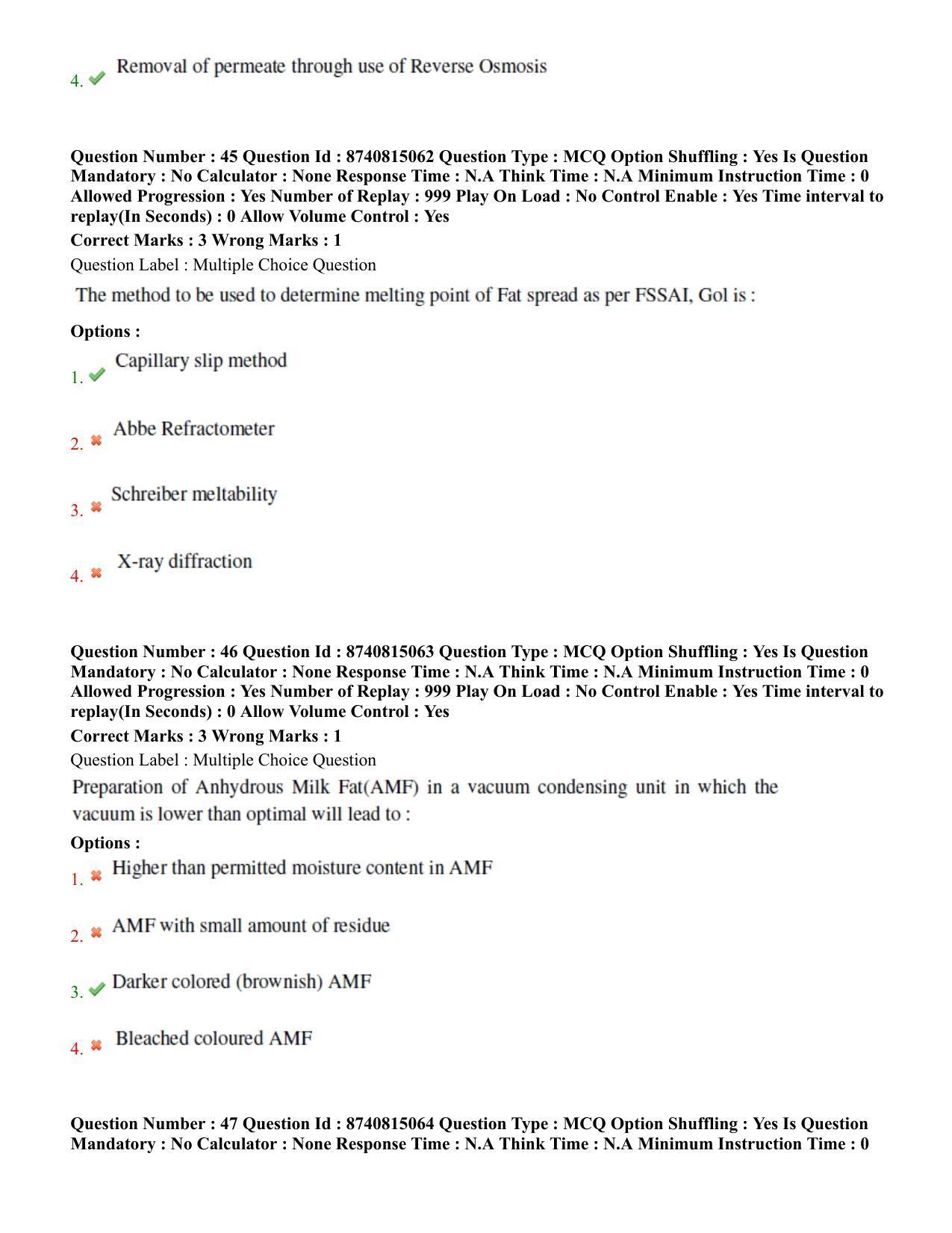 BHU RET Dairying Technology 2020 Question Paper  - Page 30