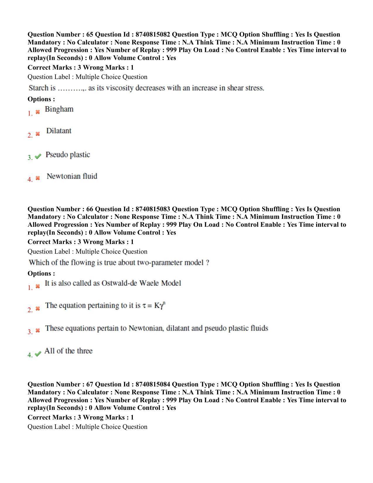 BHU RET Dairying Technology 2020 Question Paper  - Page 38