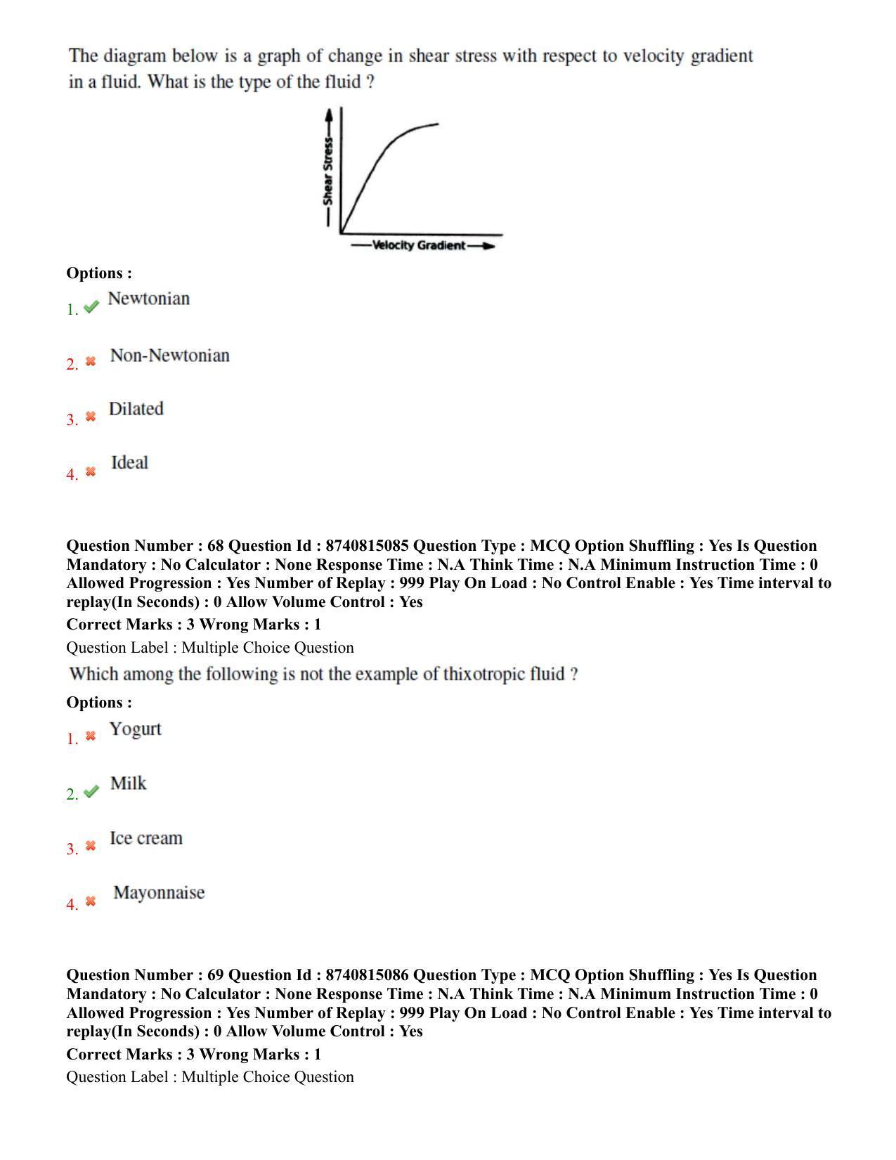 BHU RET Dairying Technology 2020 Question Paper  - Page 39