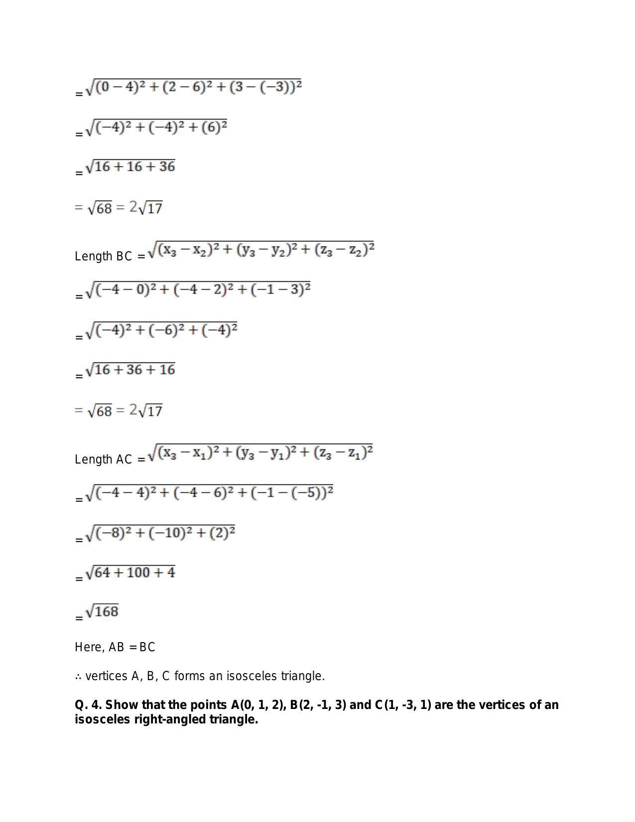 Chapter 26: GThree-Dimensional Geometry: RS Aggarwal Class 11 Solutions  - Page 8