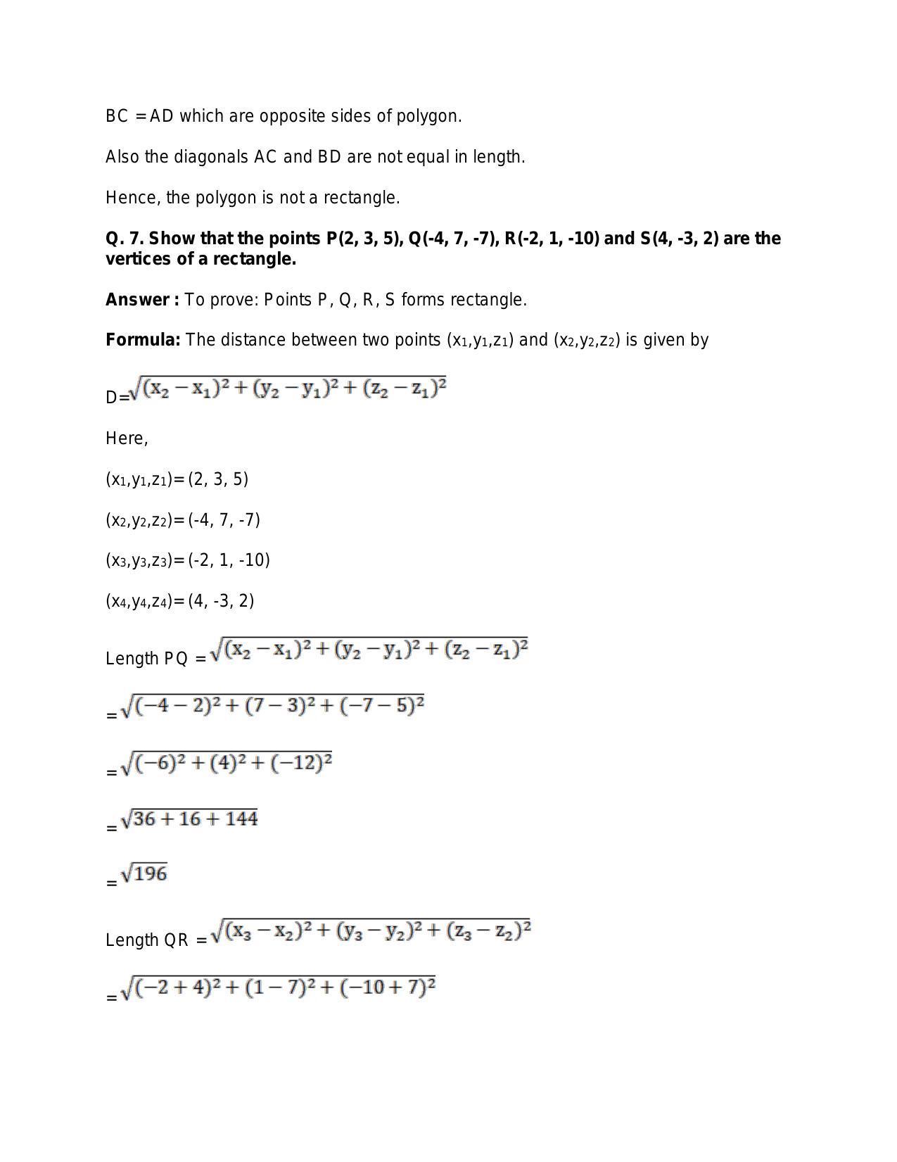 Chapter 26: GThree-Dimensional Geometry: RS Aggarwal Class 11 Solutions  - Page 15