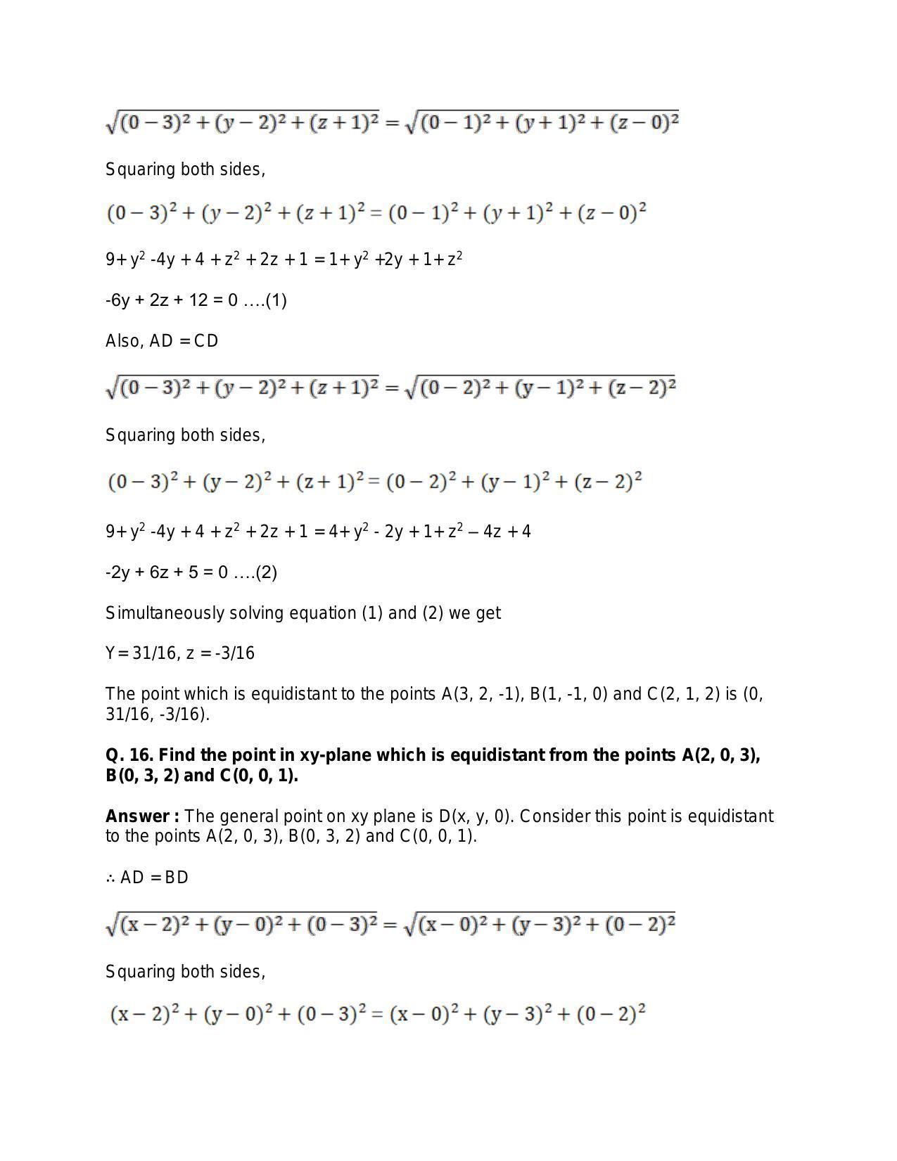 Chapter 26: GThree-Dimensional Geometry: RS Aggarwal Class 11 Solutions  - Page 31