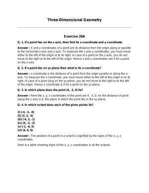 Chapter 26: GThree-Dimensional Geometry: RS Aggarwal Class 11 Solutions 