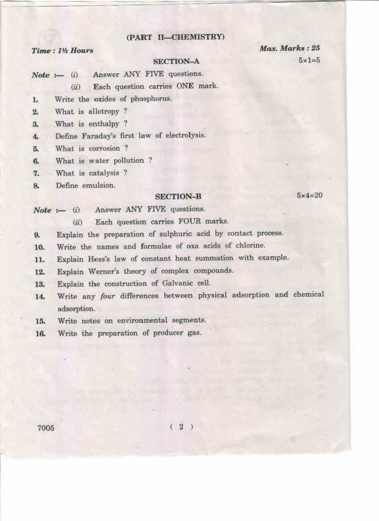 AP Inter 2nd Year Physical Sciences (Physics and Chemistry)-II May-2019-Vocational Question Paper - Page 2