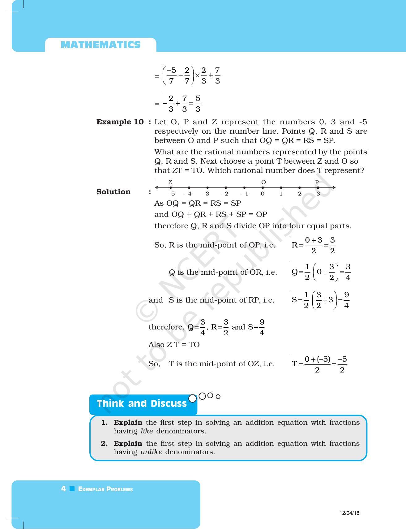 NCERT Exemplar Book for Class 8 Maths: Chapter 1-Rational Numbers - Page 4
