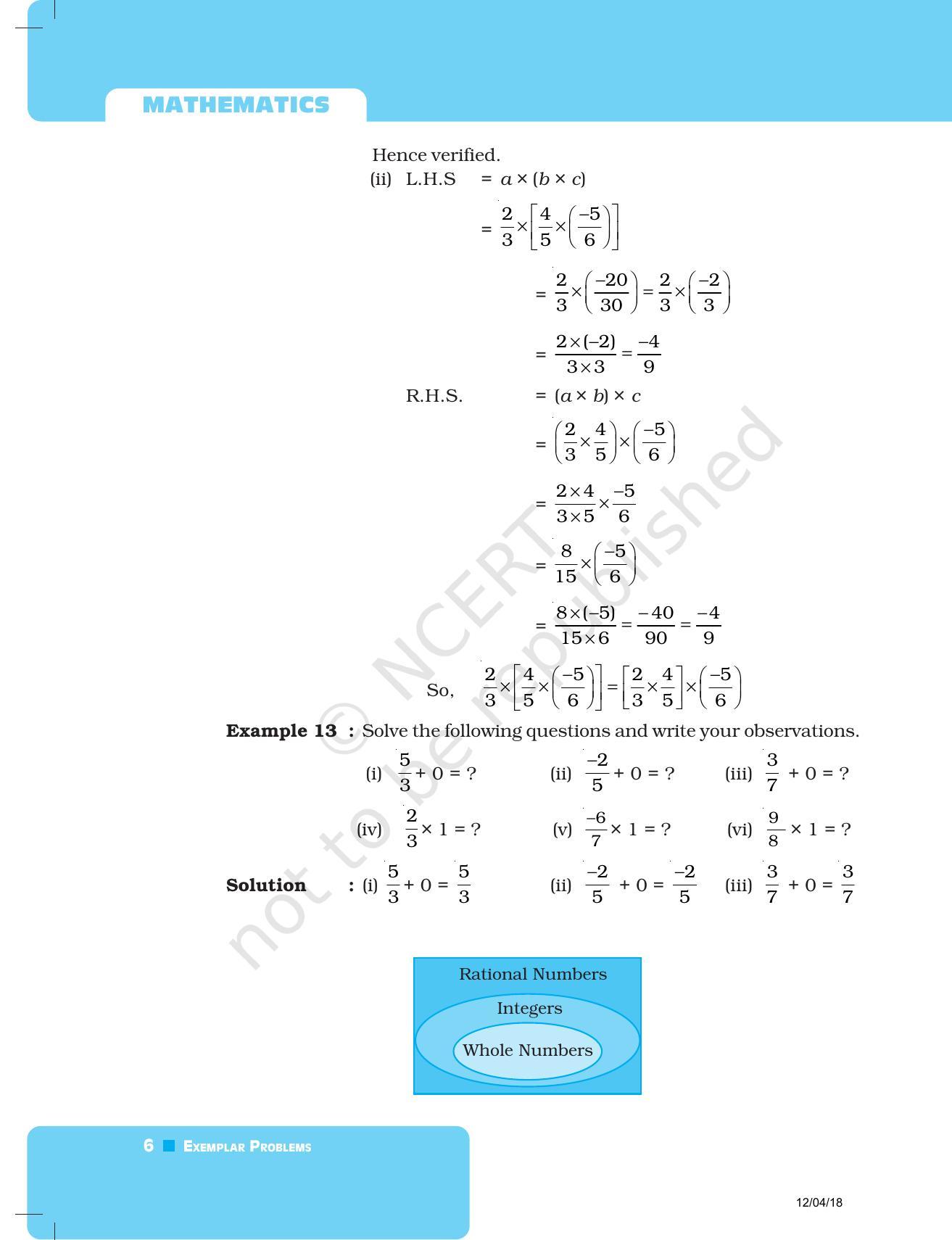 NCERT Exemplar Book for Class 8 Maths: Chapter 1-Rational Numbers - Page 6