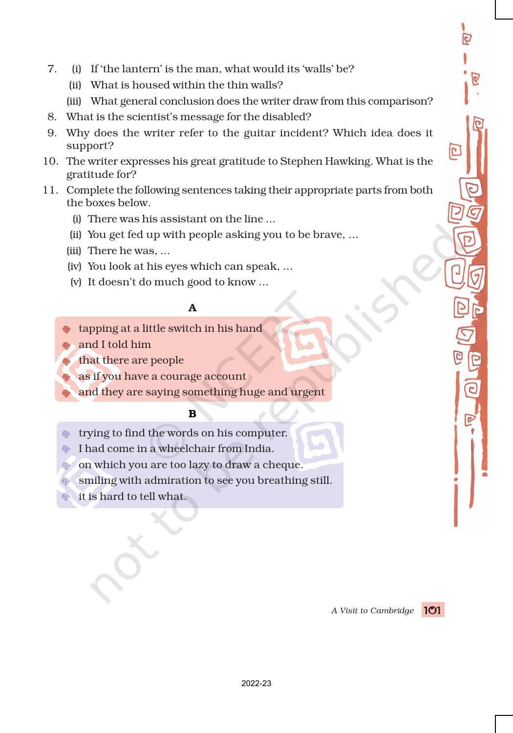 NCERT Book for Class 8 English Chapter 7 A Visit to Cambridge - Page 6