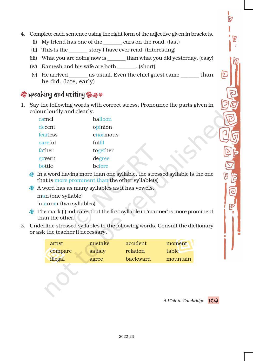 NCERT Book for Class 8 English Chapter 7 A Visit to Cambridge - Page 8