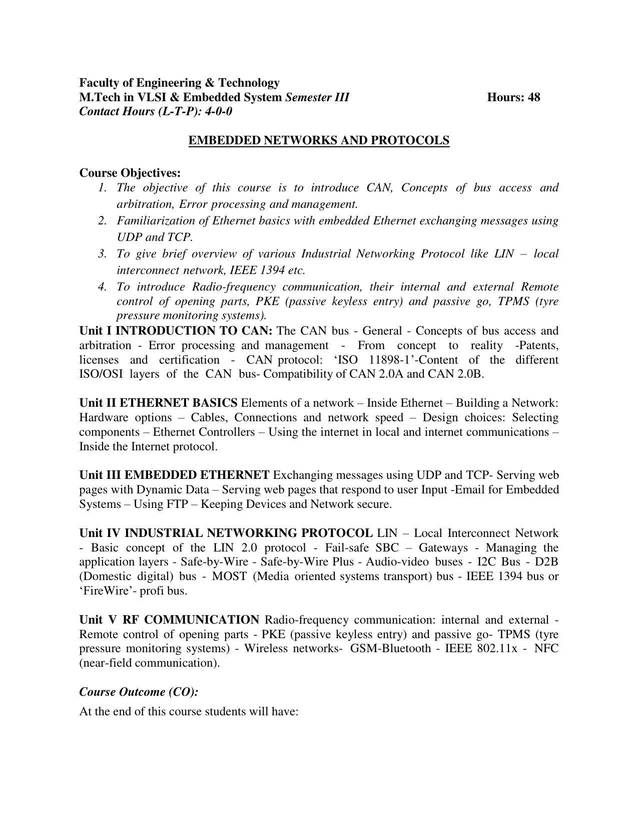 JECRC Jaipur M Tech - VLSI & Embedded System Syllabus - Page 82