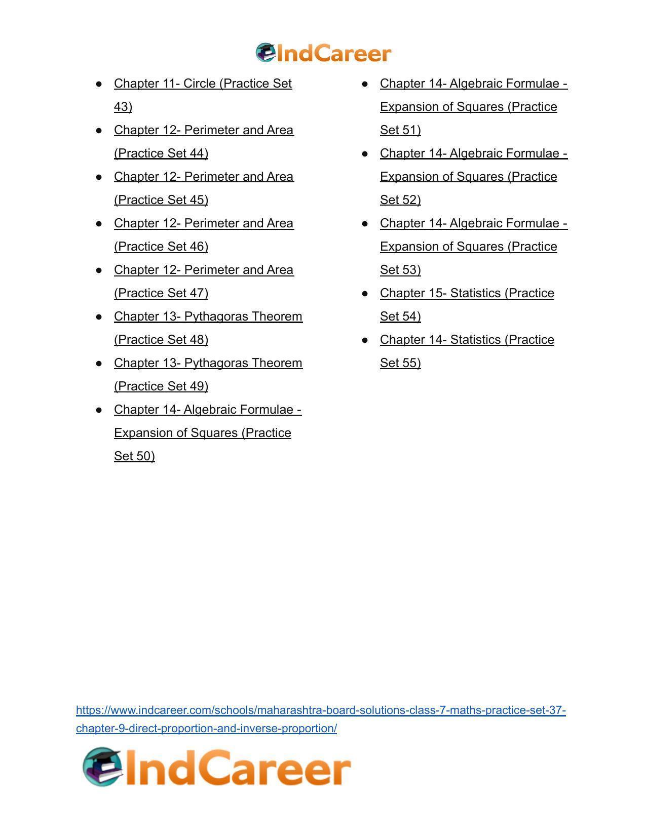Maharashtra Board Solutions Class 7-Maths (Practice Set 37): Chapter 9- Direct Proportion and Inverse Proportion - Page 7
