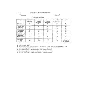 JKBOSE Class 12 Business Mathematics Model Question Paper 2023