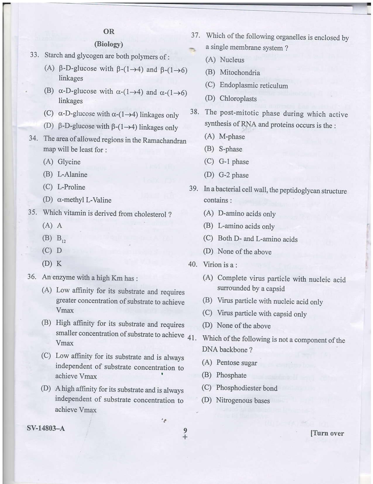 KUET 2023 M.Sc. Nanotechnology Question Paper - Page 21