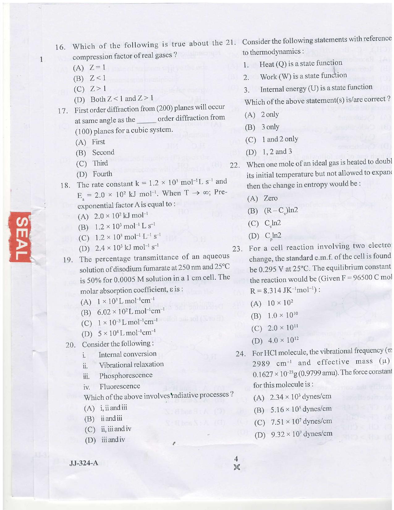 KUET 2023 M.Sc. Nanotechnology Question Paper - Page 42