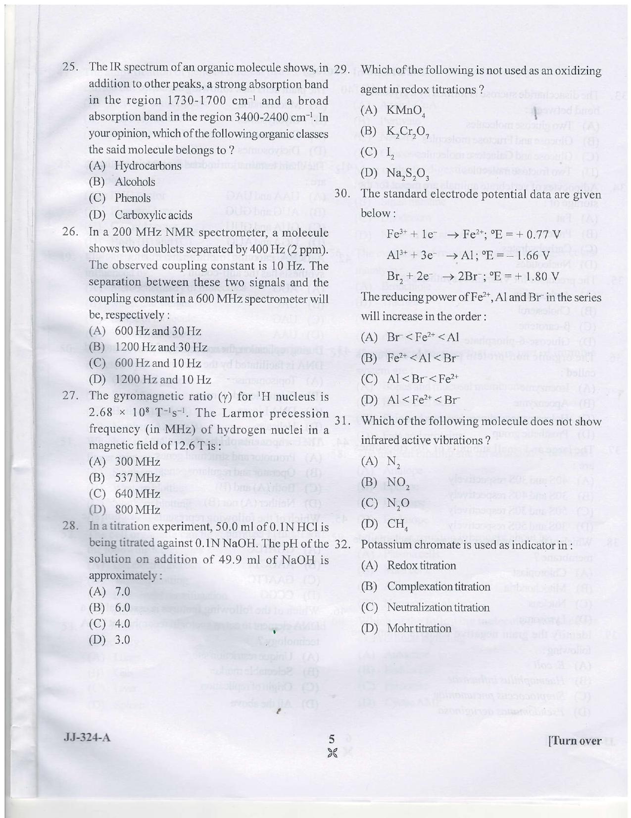 KUET 2023 M.Sc. Nanotechnology Question Paper - Page 43