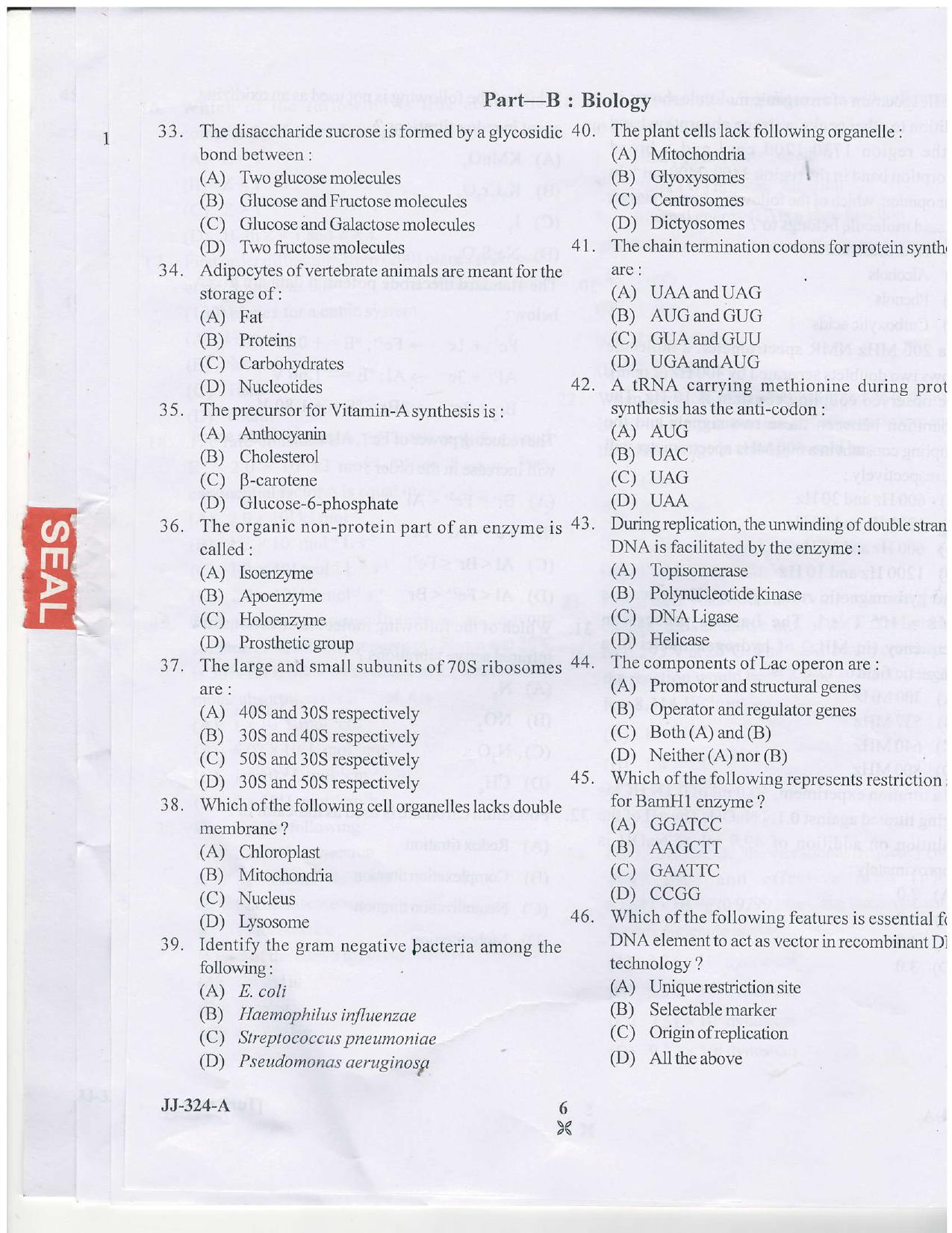 KUET 2023 M.Sc. Nanotechnology Question Paper - Page 44