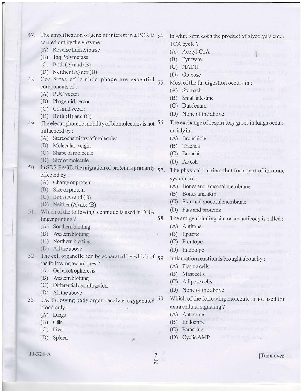 KUET 2023 M.Sc. Nanotechnology Question Paper - Page 45