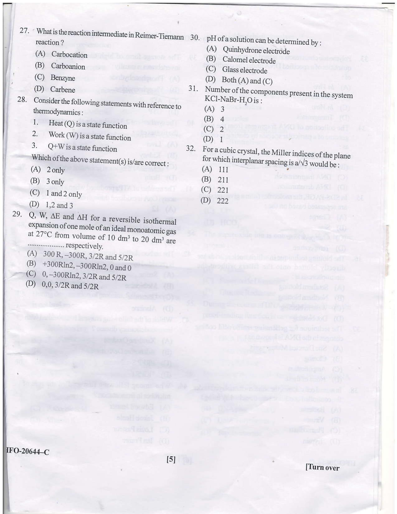 KUET 2023 M.Sc. Nanotechnology Question Paper - Page 53