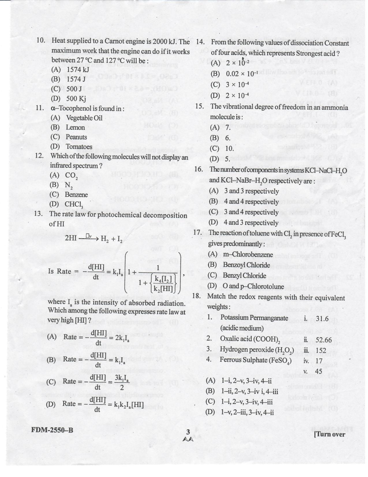 KUET 2023 M.Sc. Nanotechnology Question Paper - Page 61
