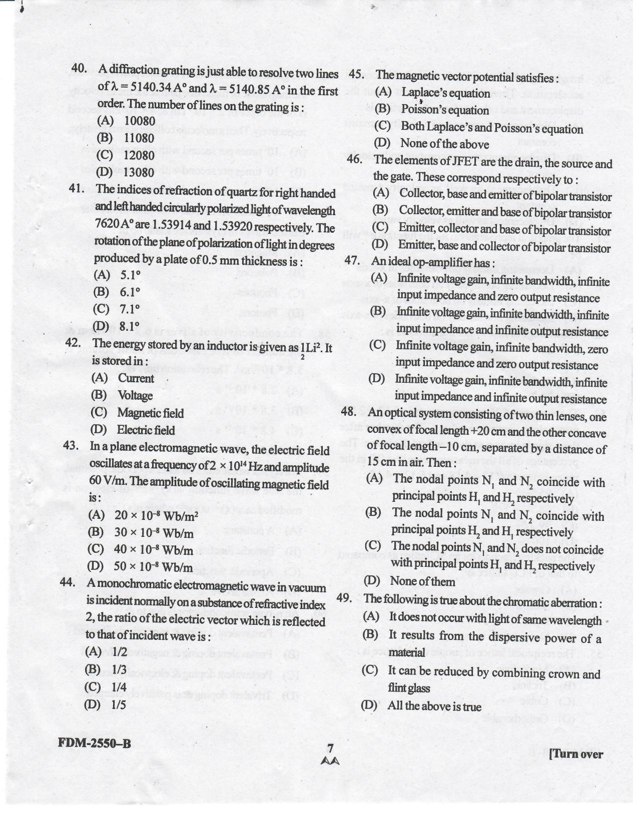 KUET 2023 M.Sc. Nanotechnology Question Paper - Page 65