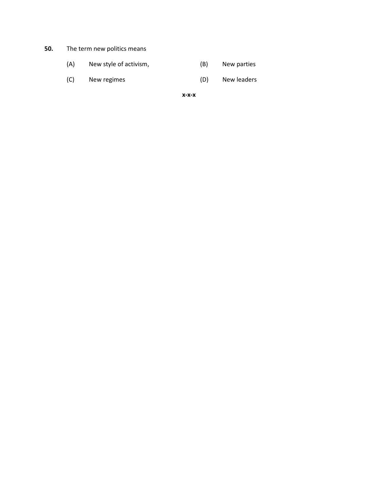 PU MPET Ancient Indian History 2018 Question Papers - Page 41