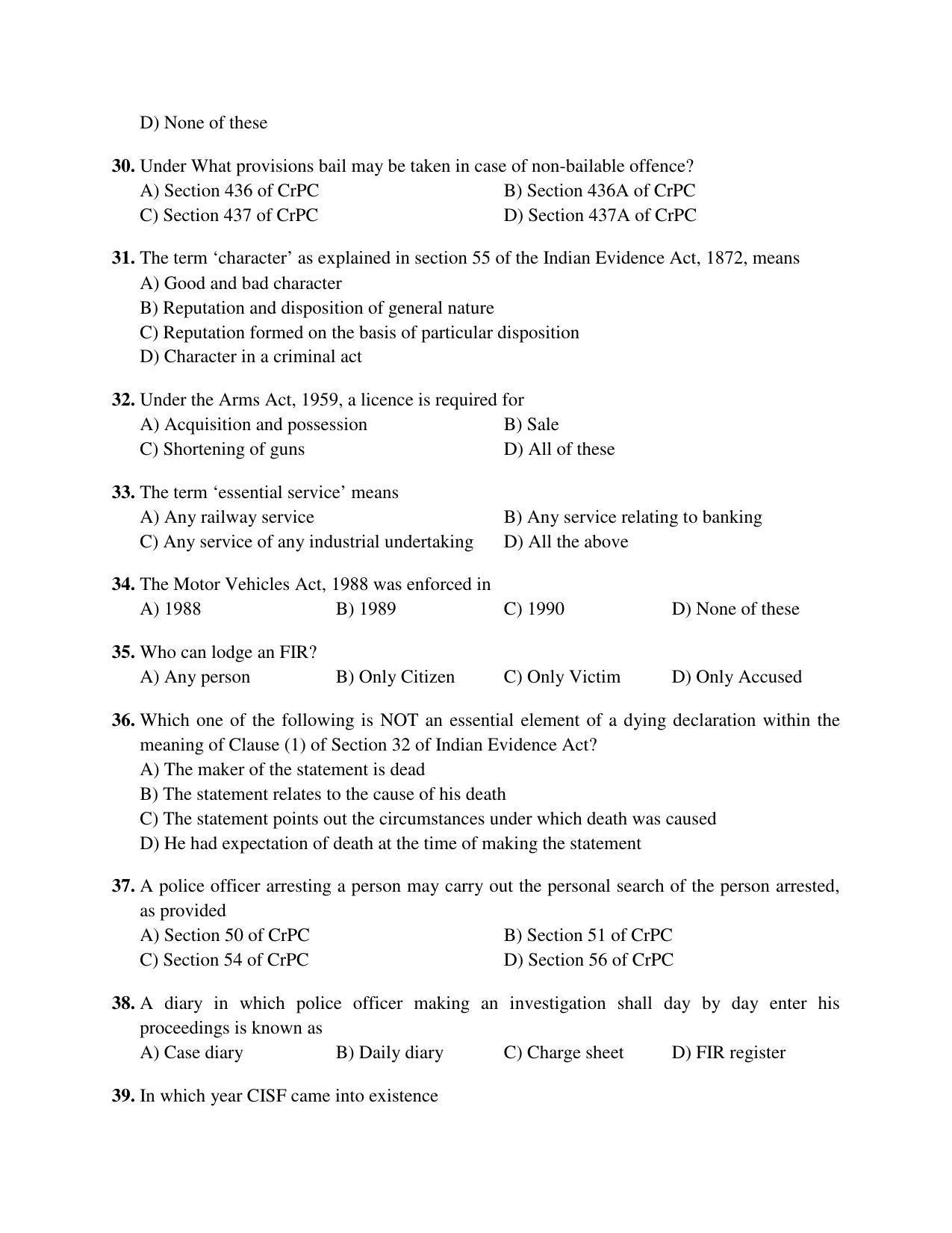 PU MPET Ancient Indian History 2018 Question Papers - Page 45