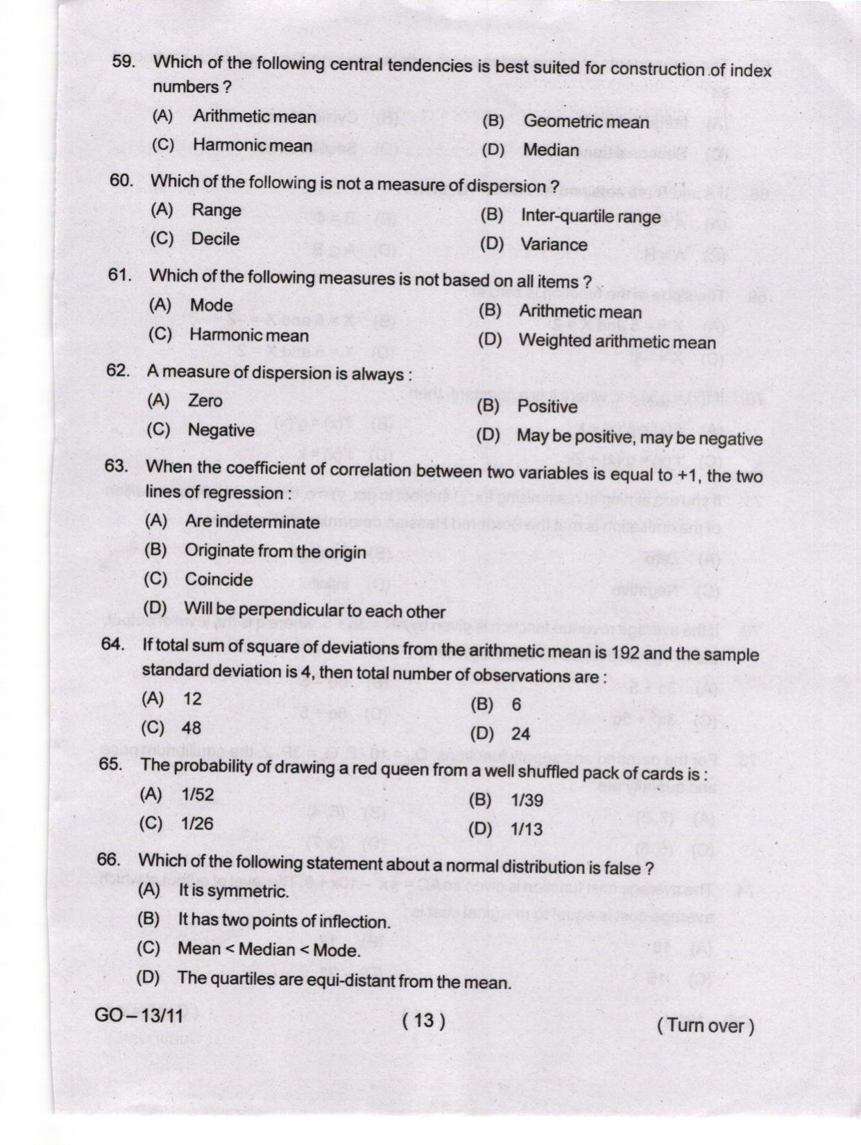 Odisha CPET 2024 ECONOMICS Question Paper - Page 13