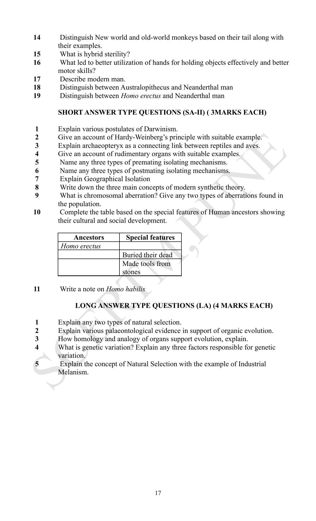 Maharashtra Board Class 12 Biology (Medium ENGLISH) 2023 Question Bank - Page 17