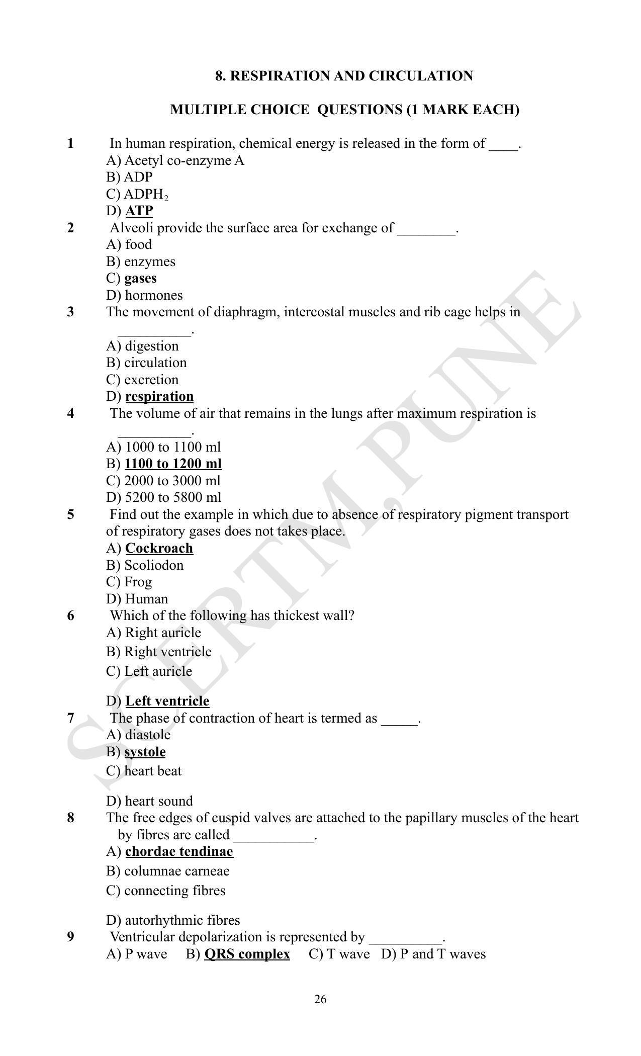 Maharashtra Board Class 12 Biology (Medium ENGLISH) 2023 Question Bank - Page 26