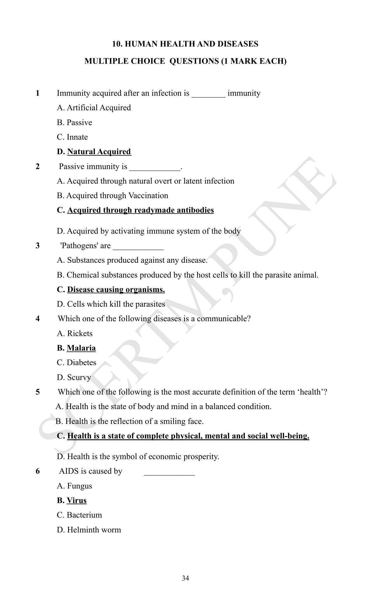Maharashtra Board Class 12 Biology (Medium ENGLISH) 2023 Question Bank - Page 34