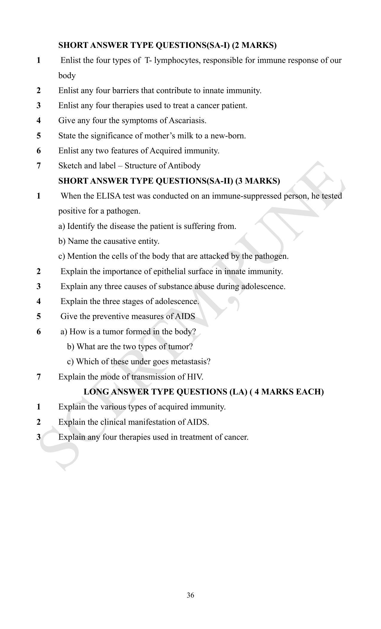 Maharashtra Board Class 12 Biology (Medium ENGLISH) 2023 Question Bank - Page 36