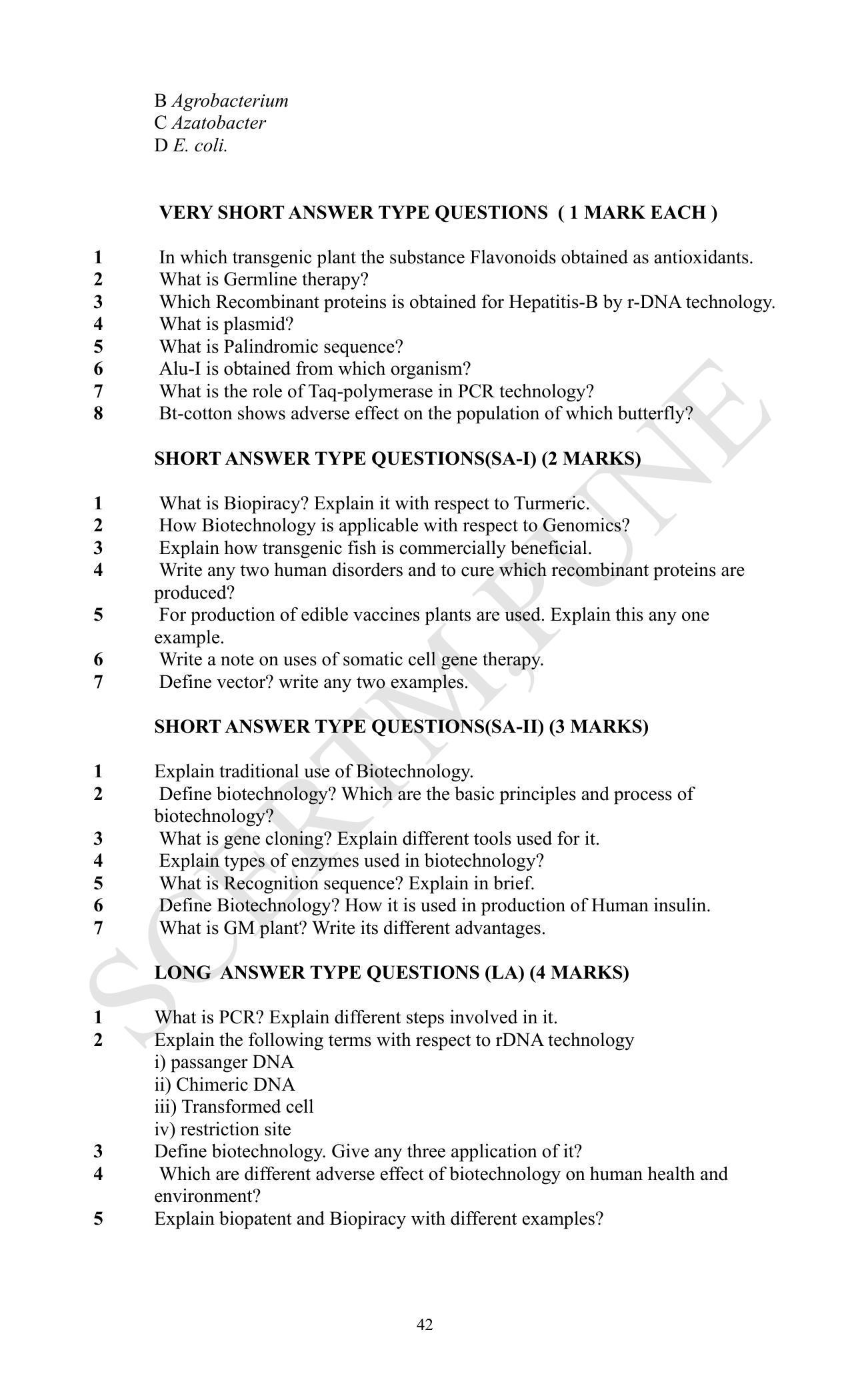 Maharashtra Board Class 12 Biology (Medium ENGLISH) 2023 Question Bank - Page 42