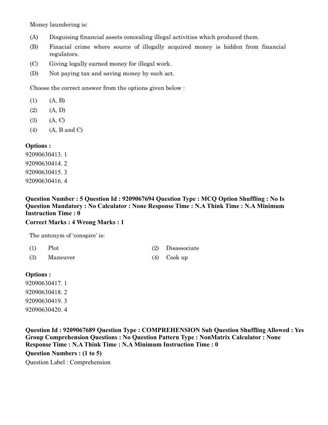 CUET PG 2023: ACQP20 – Samveda (Eng.)-Shift 2 (08-06-2023) Question Paper - Page 4