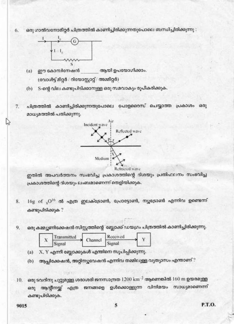 Kerala Plus Two 2018 Physics Question paper - Page 5