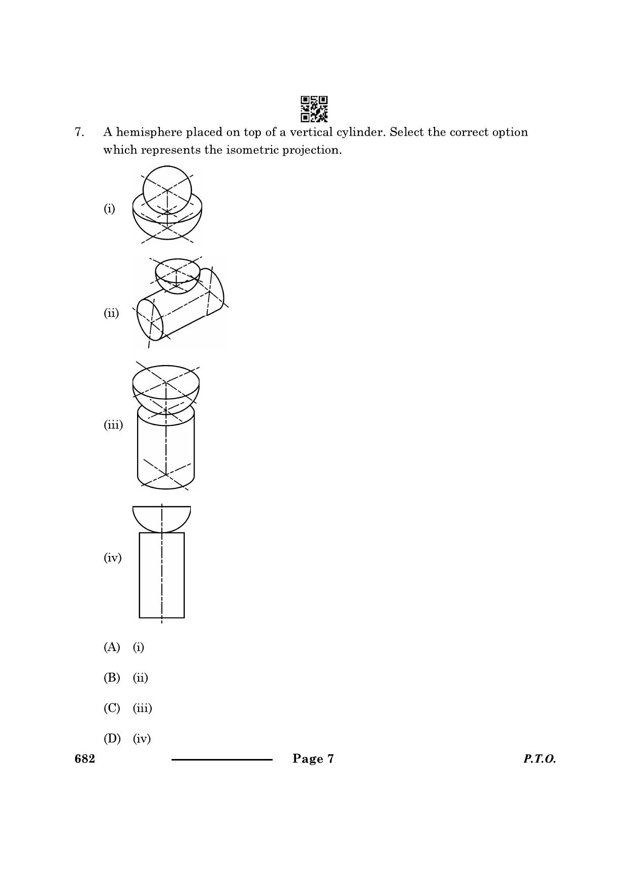 CBSE Class 12 Engineering Graphics 2024 Question Paper - Page 7