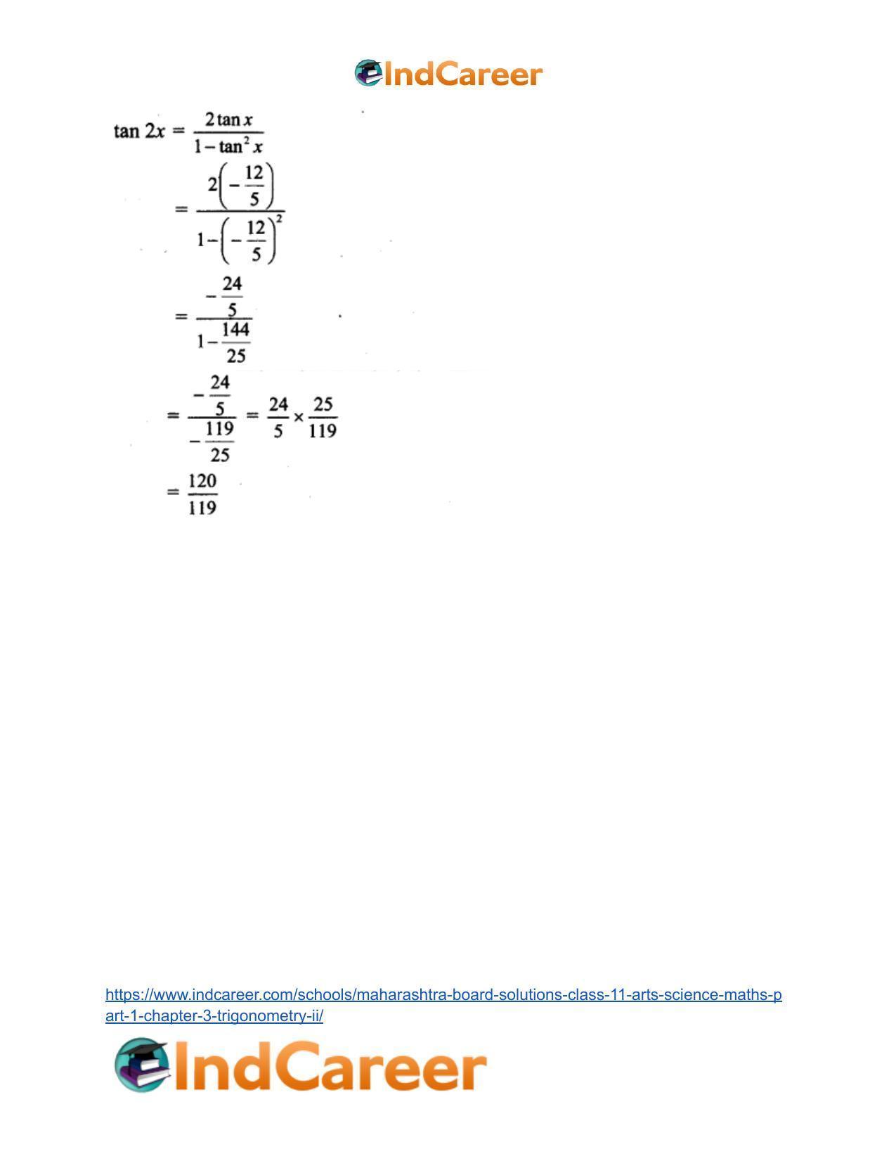 Maharashtra Board Solutions Class 11-Arts & Science Maths (Part 1): Chapter 3- Trigonometry – II - Page 27