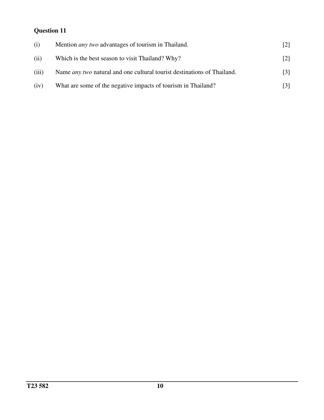 ICSE Class 10 GEOGRAPHY (THAILAND) (H.G.T. PAPER – 2) 2023 Question Paper - Page 10