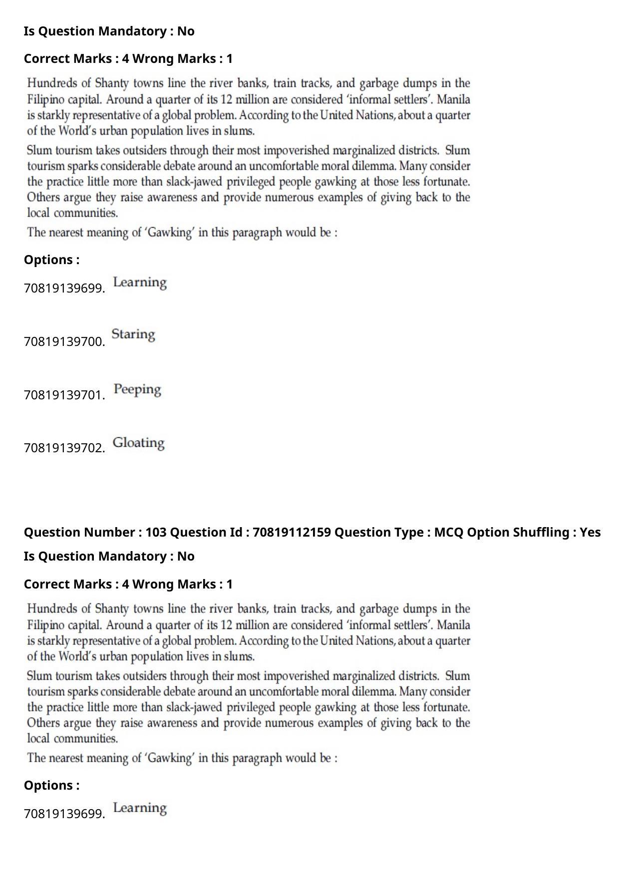 JEE Mains 2021: B Planning Kannada (Shift 2) 23-02-2021 Question Paper - Page 141