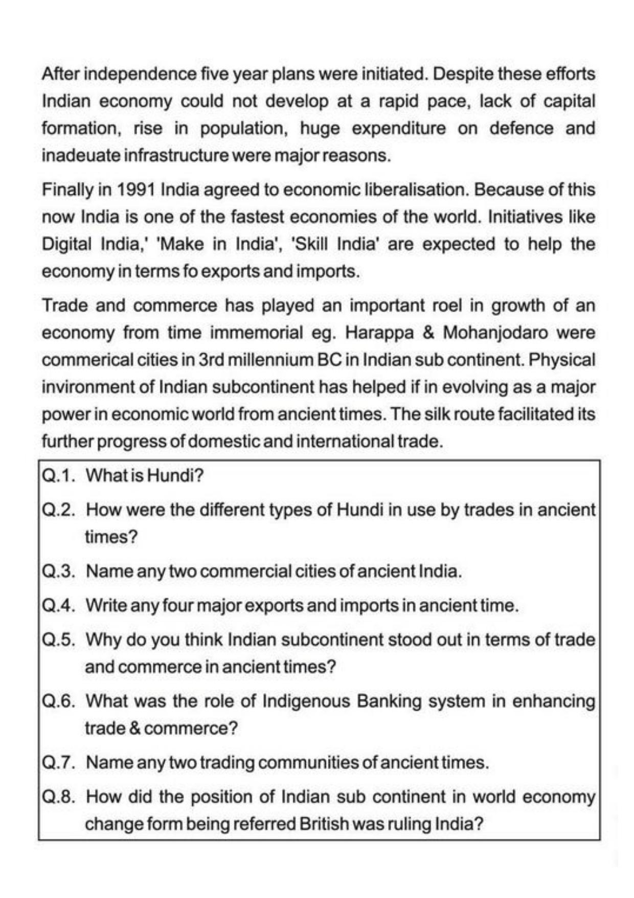 Class 11 Notes, Question & Practice Paper - Business Studies (Topic 1 : Evolution and Fundamentals of Business) - Page 5