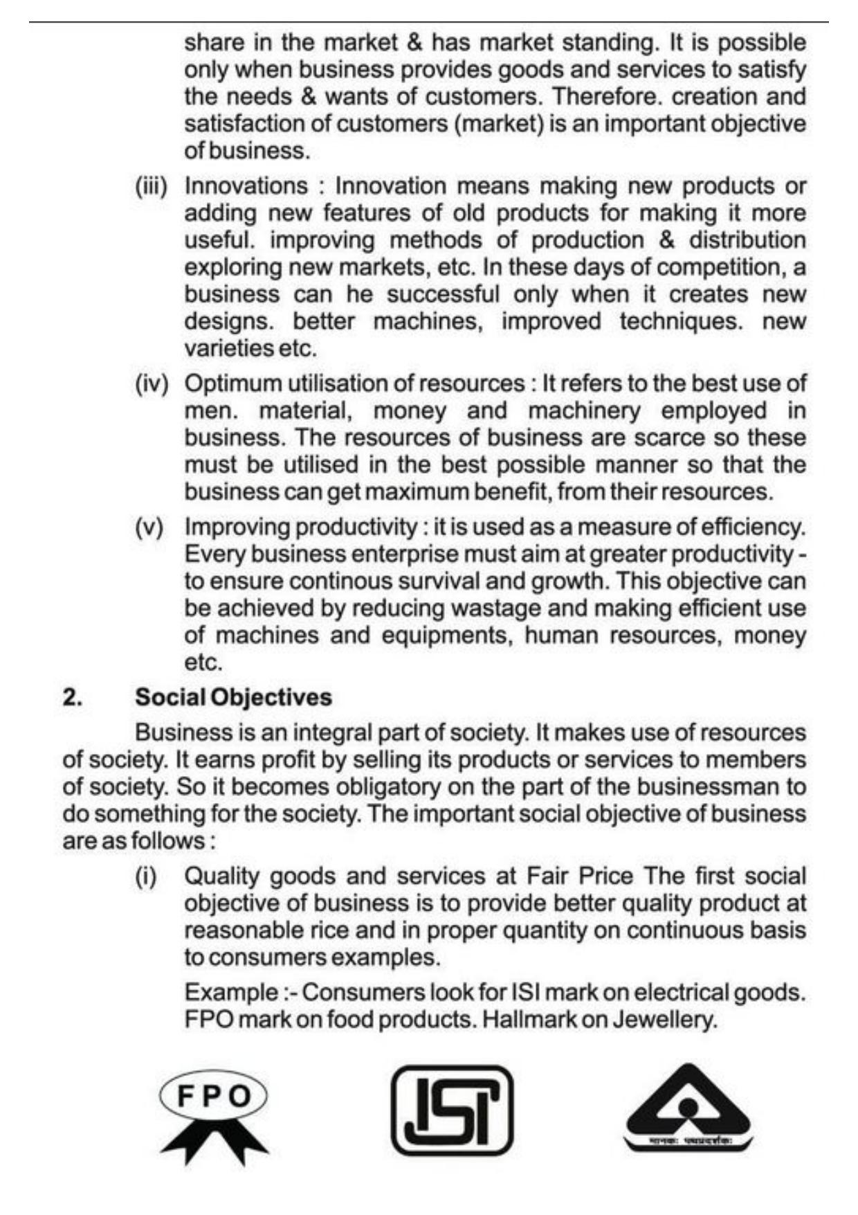 Class 11 Notes, Question & Practice Paper - Business Studies (Topic 1 : Evolution and Fundamentals of Business) - Page 10