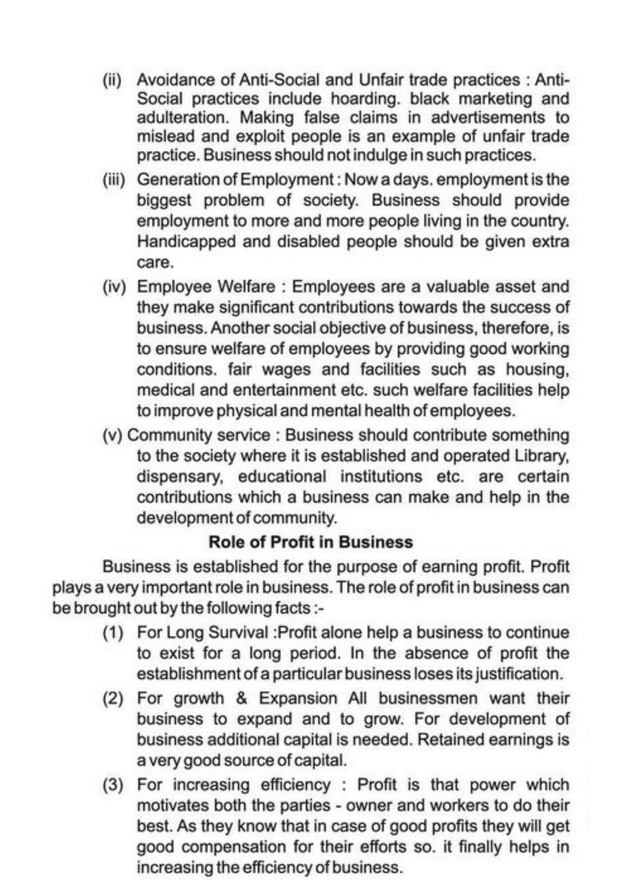 Class 11 Notes, Question & Practice Paper - Business Studies (Topic 1 : Evolution and Fundamentals of Business) - Page 11