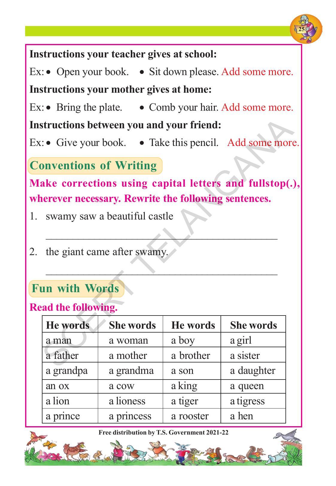 TS SCERT Class 3 English Path 1 (Telugu Medium) Text Book - Page 33