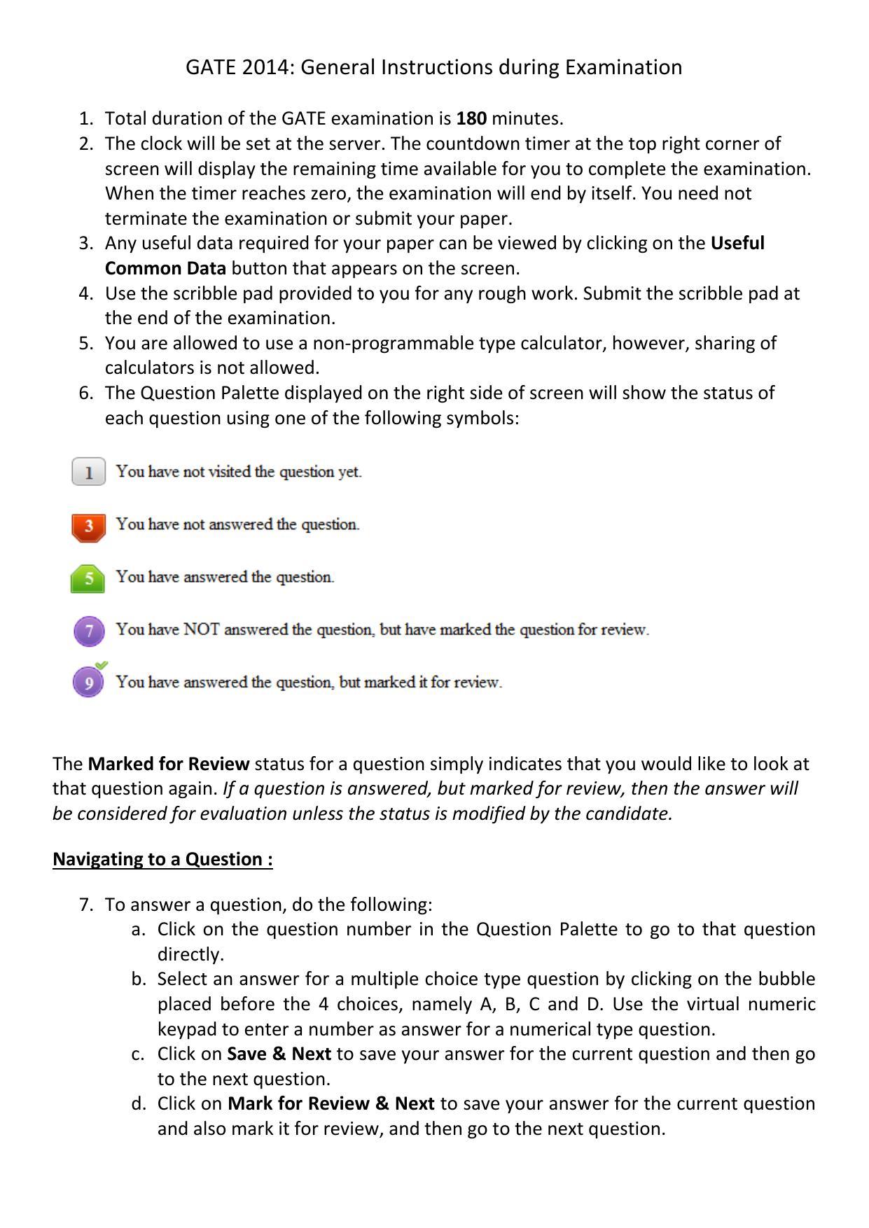 GATE 2014 Biotechnology (BT) Question Paper with Answer Key - Page 1