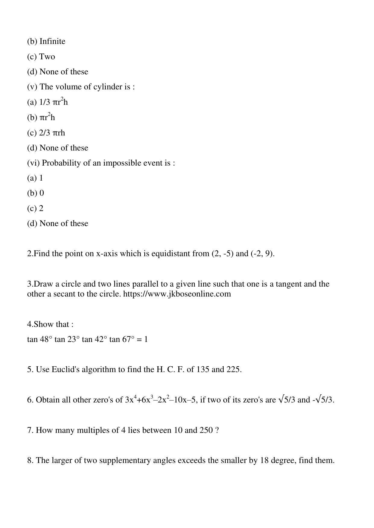 JKBOSE Class 12 Mathematics Question Papers 2017 (15103-C) - Page 2