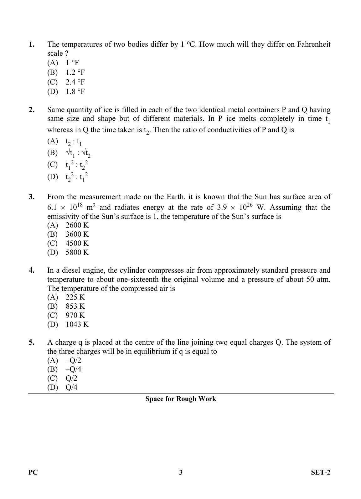 OJEE 2013 Physics / Chemistry Set 2 Question Paper - Page 2