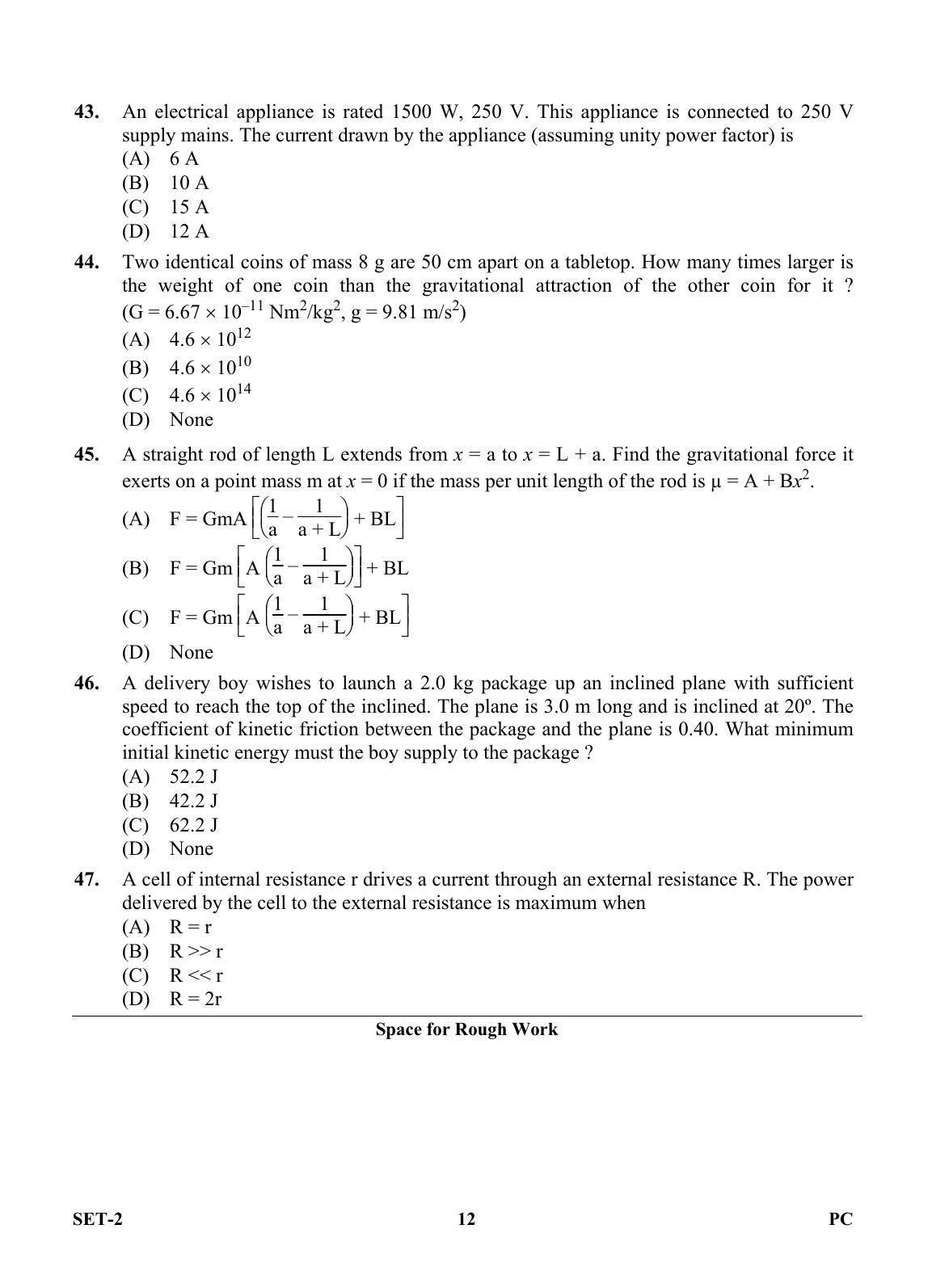OJEE 2013 Physics / Chemistry Set 2 Question Paper - Page 11
