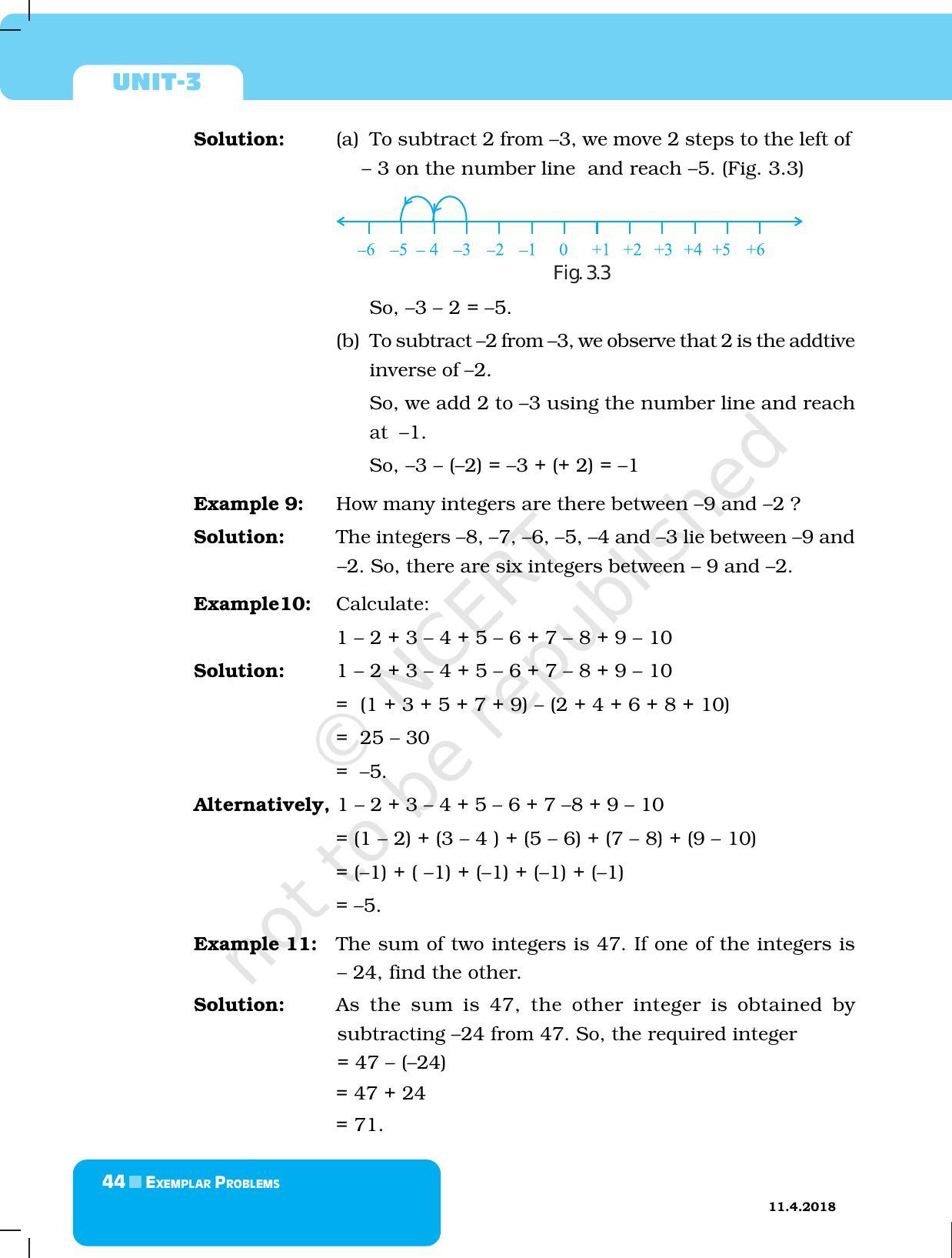 NCERT Exemplar Book for Class 6 Maths: Chapter 3-Integers - Page 4